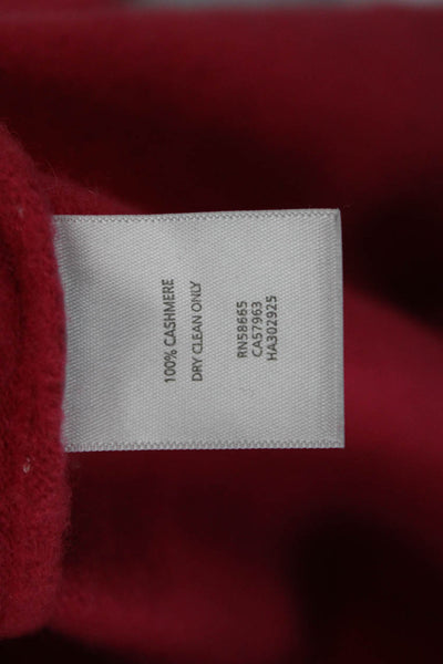Halogen Womens Pullover Cashmere Sweater Red Round Neck Long Sleeve Size XS