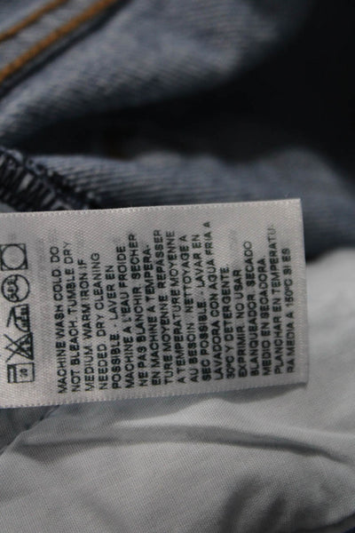 Levi Strauss & Co Womens Petite Ankle Straight Jeans Blue High Rise Size 23