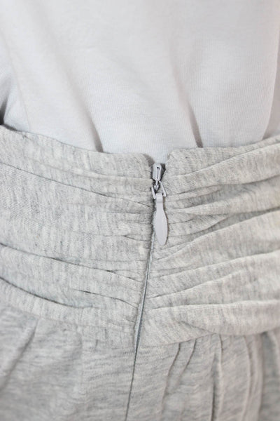 Theory Womens Straight Pencil Skirt Gray Pima Cotton Petite Size S