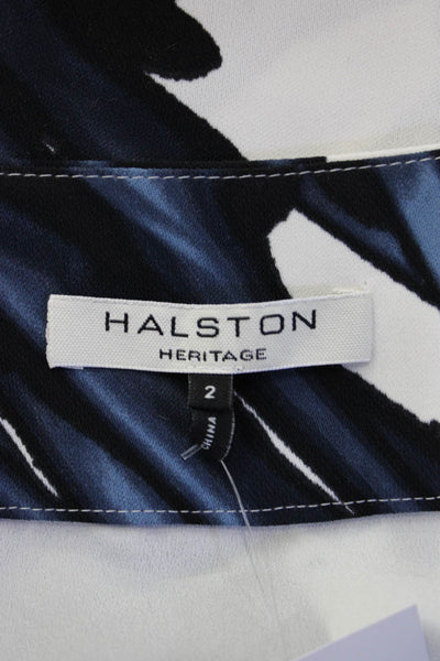 Halston Heritage Women Black Graphic Pencil Skirt Size 2