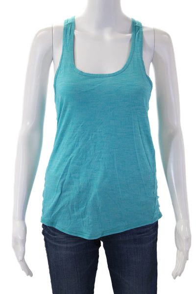 Lululemon Womens Light Blue Square Neck Sleeveless Basic Tank Nylon Size 4