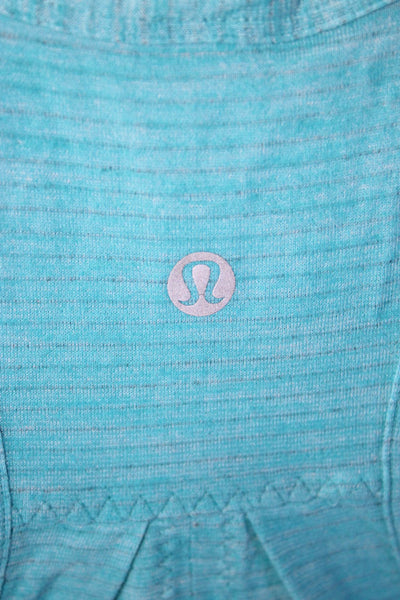 Lululemon Womens Light Blue Square Neck Sleeveless Basic Tank Nylon Size 4