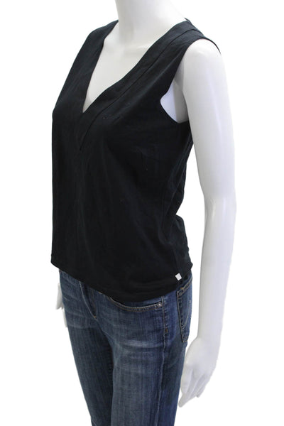 Akris Punto Womens Basic V Neck Sleeveless Tank Black Size 8