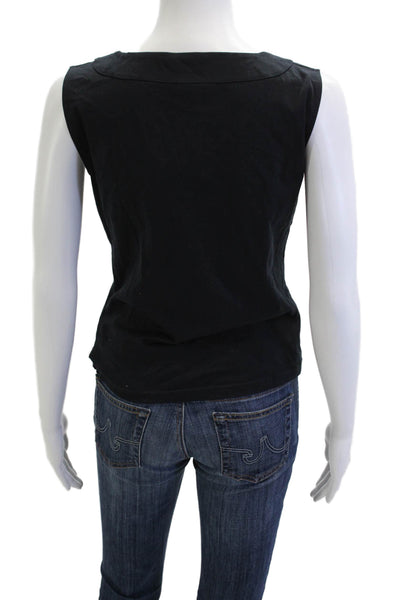 Akris Punto Womens Basic V Neck Sleeveless Tank Black Size 8