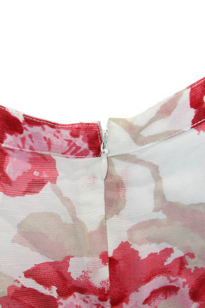Sonia Rykiel Womens Camisole Beige Floral Vneck Viscose Linen Size 42