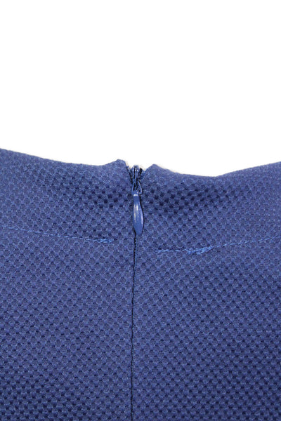 Davide Cenci Womens Shift Dress Blue Sleeveless Cotton Blend Size 46