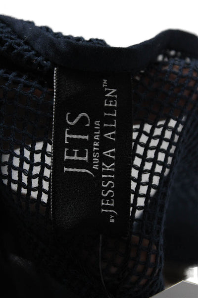 Jets By Jessika Allen Women Shift Dress Dark Blue Short Sleeve Size S