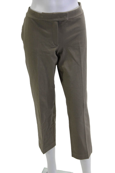 Joseph Women Ankle Cropped Dress Pants Brown Button Size 42