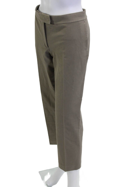 Joseph Women Ankle Cropped Dress Pants Brown Button Size 42