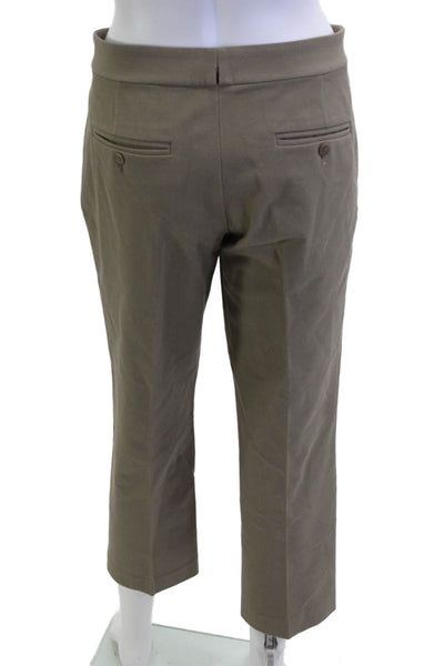 Joseph Women Ankle Cropped Dress Pants Brown Button Size 42