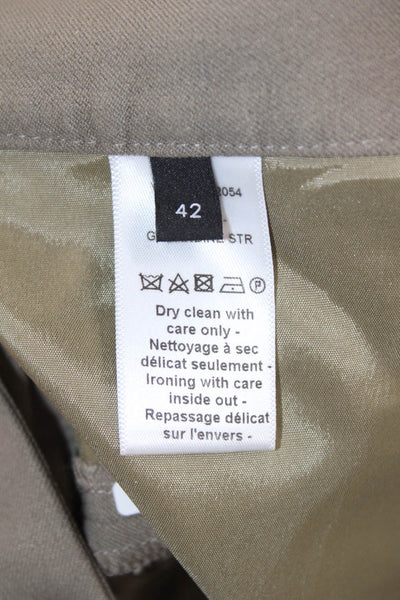 Joseph Women Ankle Cropped Dress Pants Brown Button Size 42