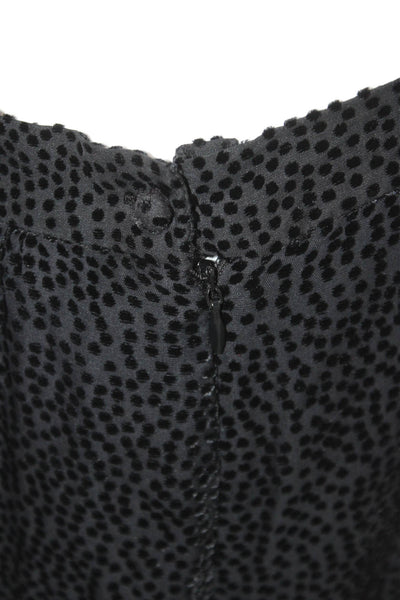 The Kooples Womens A-Line Mini Polka Dot Black Viscose Skirt Size 3