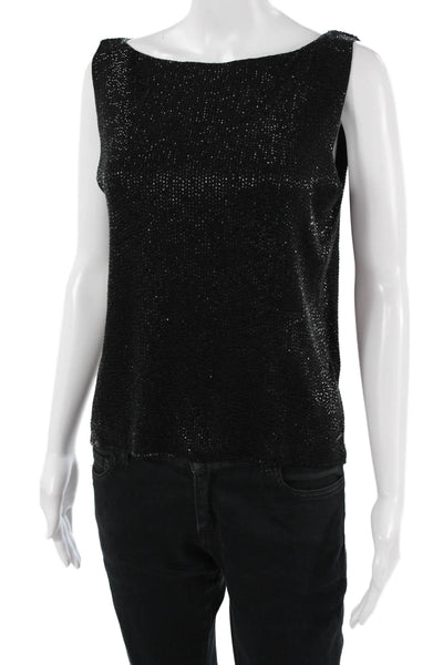 Linda Allard Ellen Tracy Womens Black Sleeveless Tank Classic Size L
