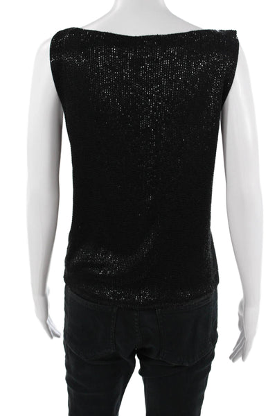 Linda Allard Ellen Tracy Womens Black Sleeveless Tank Classic Size L