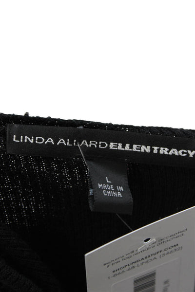 Linda Allard Ellen Tracy Womens Black Sleeveless Tank Classic Size L