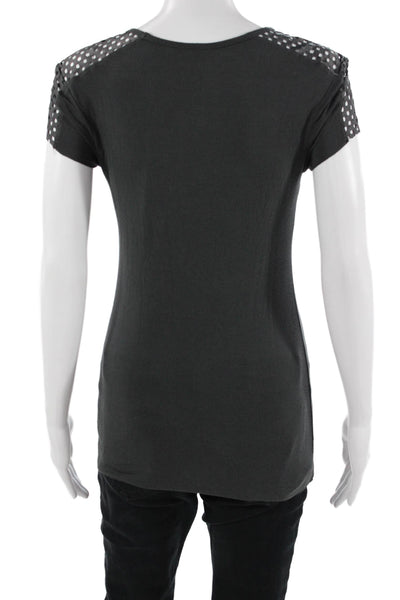 Bailey 44 Womens Basic Black Short Sleeve T-Shirt Round Neck Size M
