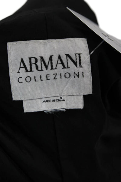 Armani Collezioni Women Windbreaker Black Zip Polyester Long Sleeve Size S
