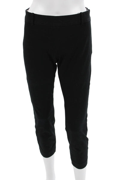 J Crew Womens Ankle Cropped Dress Pants Black Hook & Eye Size 4