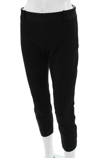 J Crew Womens Ankle Cropped Dress Pants Black Hook & Eye Size 4