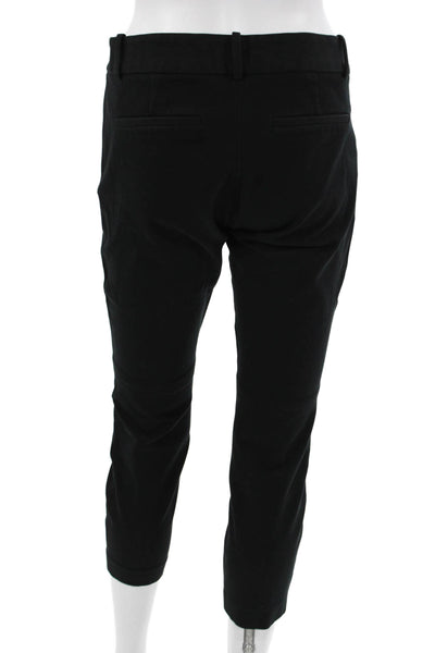 J Crew Womens Ankle Cropped Dress Pants Black Hook & Eye Size 4