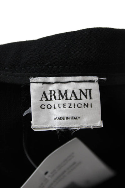 Armani Collezioni Women Dress Pants Black Hook & Eye 95% Cotton Size S