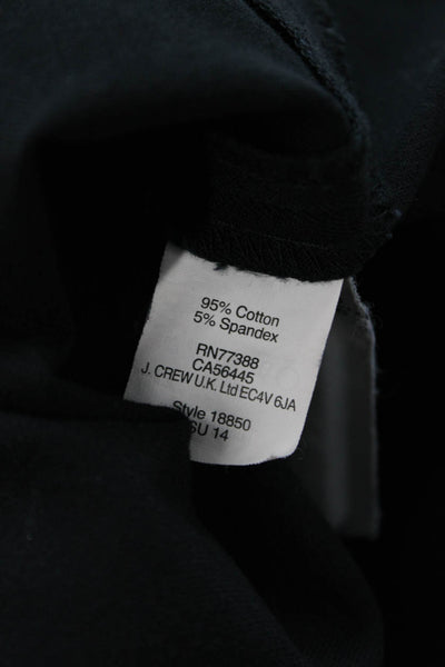 J Crew Women Black Ankle Cropped Dress Pants Hook & Eye Size 4