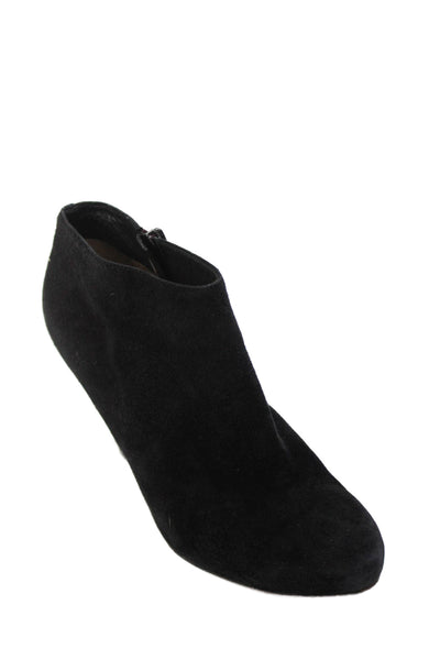 Christian Louboutin Womens Suede Wedge Heeled Ankle Boots Black Size 6