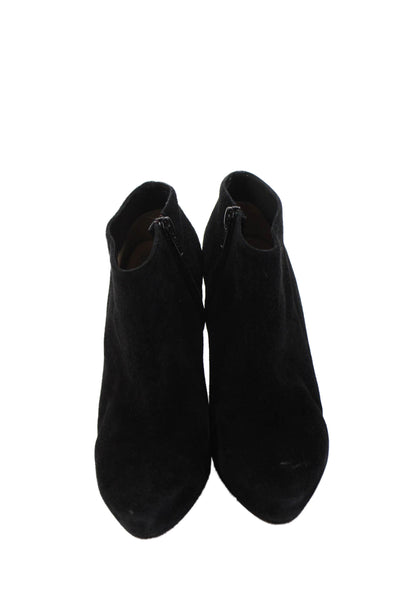 Christian Louboutin Womens Suede Wedge Heeled Ankle Boots Black Size 6