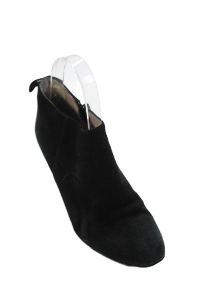 Kate Spade Womens Suede Side Zippered Heeled Booties Black Size 6