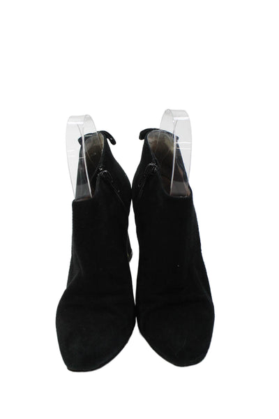 Kate Spade Womens Suede Side Zippered Heeled Booties Black Size 6