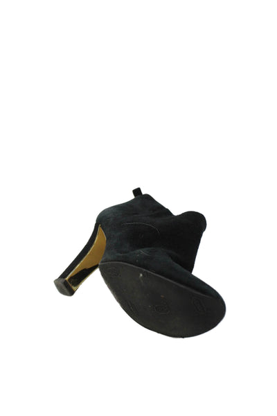 Kate Spade Womens Suede Side Zippered Heeled Booties Black Size 6