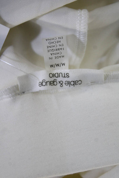Cable & Gauge Women White Dress Pants 28 Inseam Size M