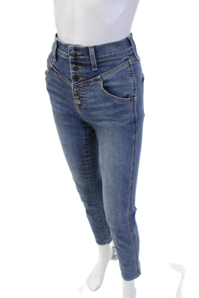 Veronica Beard Womens Ankle Skinny Jeans Blue High Rise Size 24