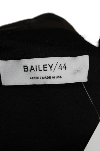 Bailey 44 Womens Straight Pencil Skirt Black Polyurethane Midi Size L