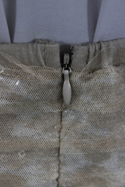 Chan Luu Women Beige Mini Pencil Skirt 100% Viscose Size S