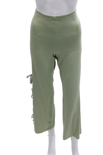 Kimberly Taylor Womens Cropped Green Pants Drawstring Polyester Blend Size XS