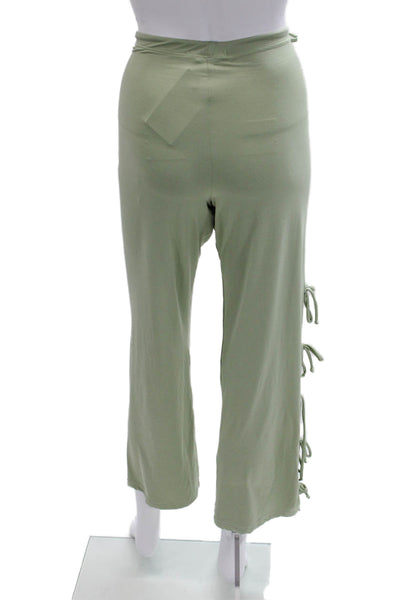 Kimberly Taylor Womens Cropped Green Pants Drawstring Polyester Blend Size XS