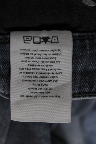 Rag & Bone Unisex Cropped Straight Jeans Gray Mid-Rise 100% Cotton Size 24