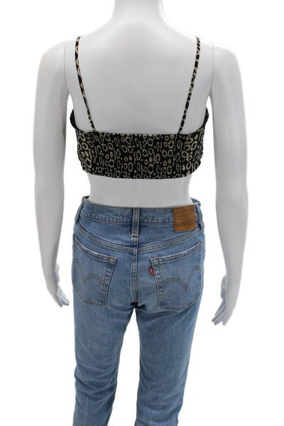 Alexis Womens Black Sleeveless Sweetheart Geometric Crop Top Size XS