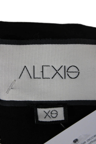 Alexis Womens Black Sleeveless Sweetheart Geometric Crop Top Size XS