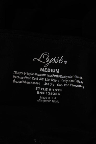 Lysse Womens Ankle Leggings Black Rayon Blend Size M
