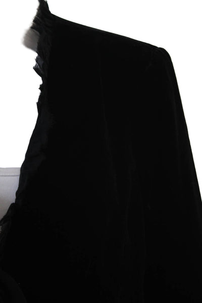 A.B. S by Allen Schwartz Women Black V-Neck Tie Blazer Long Sleeve Size 8