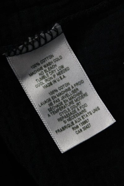 Stateside Womens Cropped Black Cotton Crew Neck Short Sleeve T-Shirt Size S