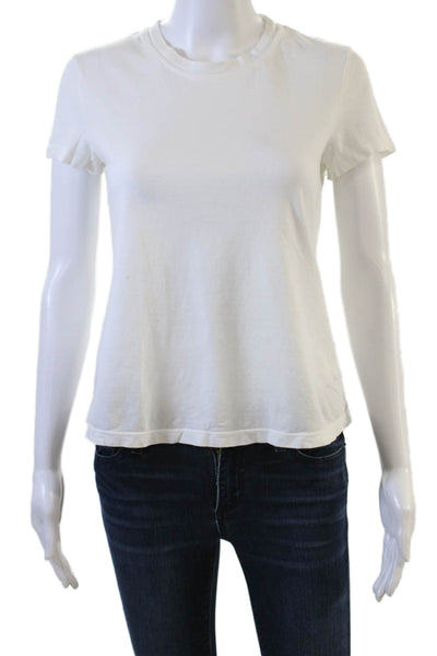 Standard James Perse Womens White Jersey Crew Short Sleeve Tee Size 0 Tall
