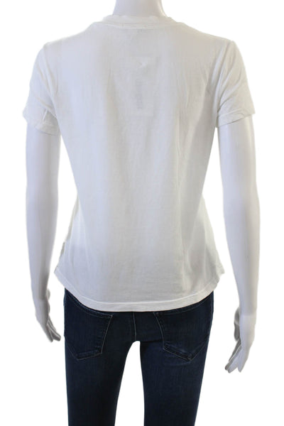 Standard James Perse Womens White Jersey Crew Short Sleeve Tee Size 0 Tall