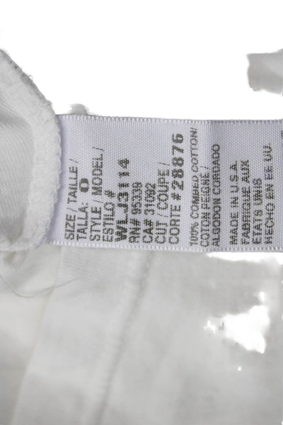 Standard James Perse Womens White Jersey Crew Short Sleeve Tee Size 0 Tall