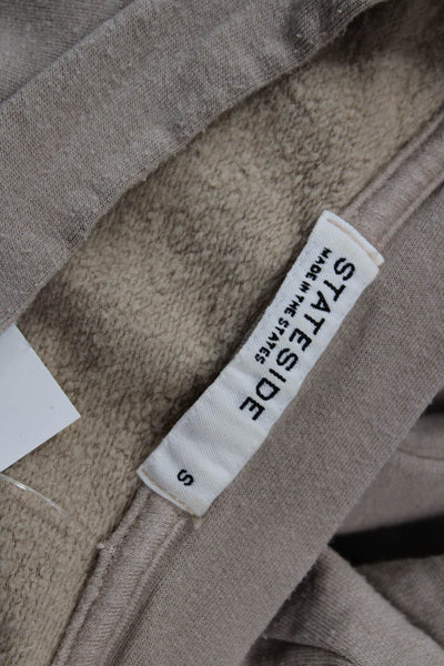Stateside Womens Pullover Sweatshirts Beige Long Sleeve Crew Neck Size S