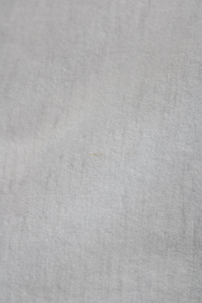Theory Womens Basic White Cotton Viscose Round Neck Short Sleeve T-Shirt Size S