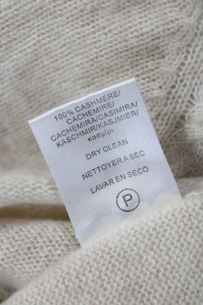 Velvet by Graham & Spencer Women Beige Cashmere Pullover Sweater Size XS