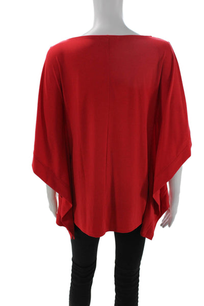 Michael Michael Kors Womens Kimono Tunic Blouse Red Petite Size S